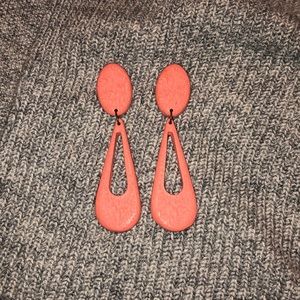 Vintage Peach Textured earrings